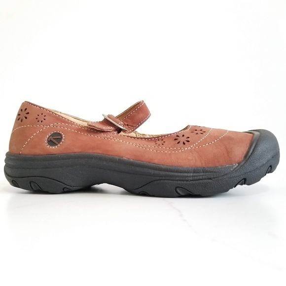 KEEN Calistoga Brown Leather Mary Jane Str - Picture 2 of 12
